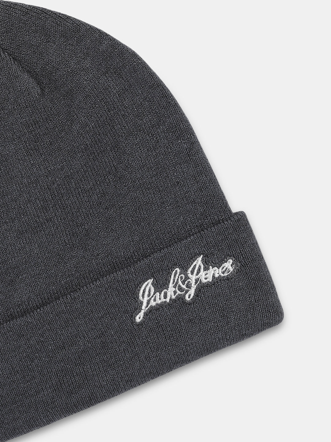 Dark Grey Viscose Blend Beanie