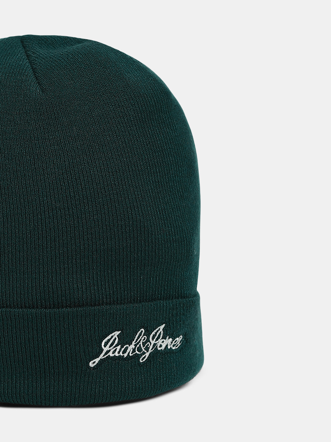 Dark Green Viscose Blend Beanie