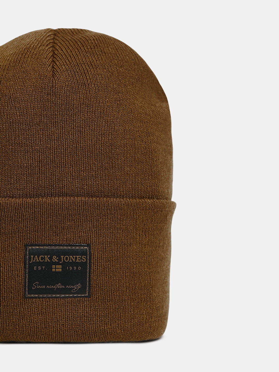 Dark Brown Long Knit Beanie