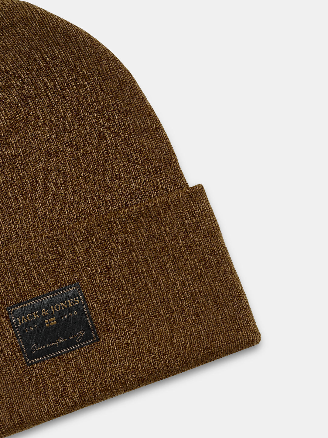 Dark Brown Long Knit Beanie