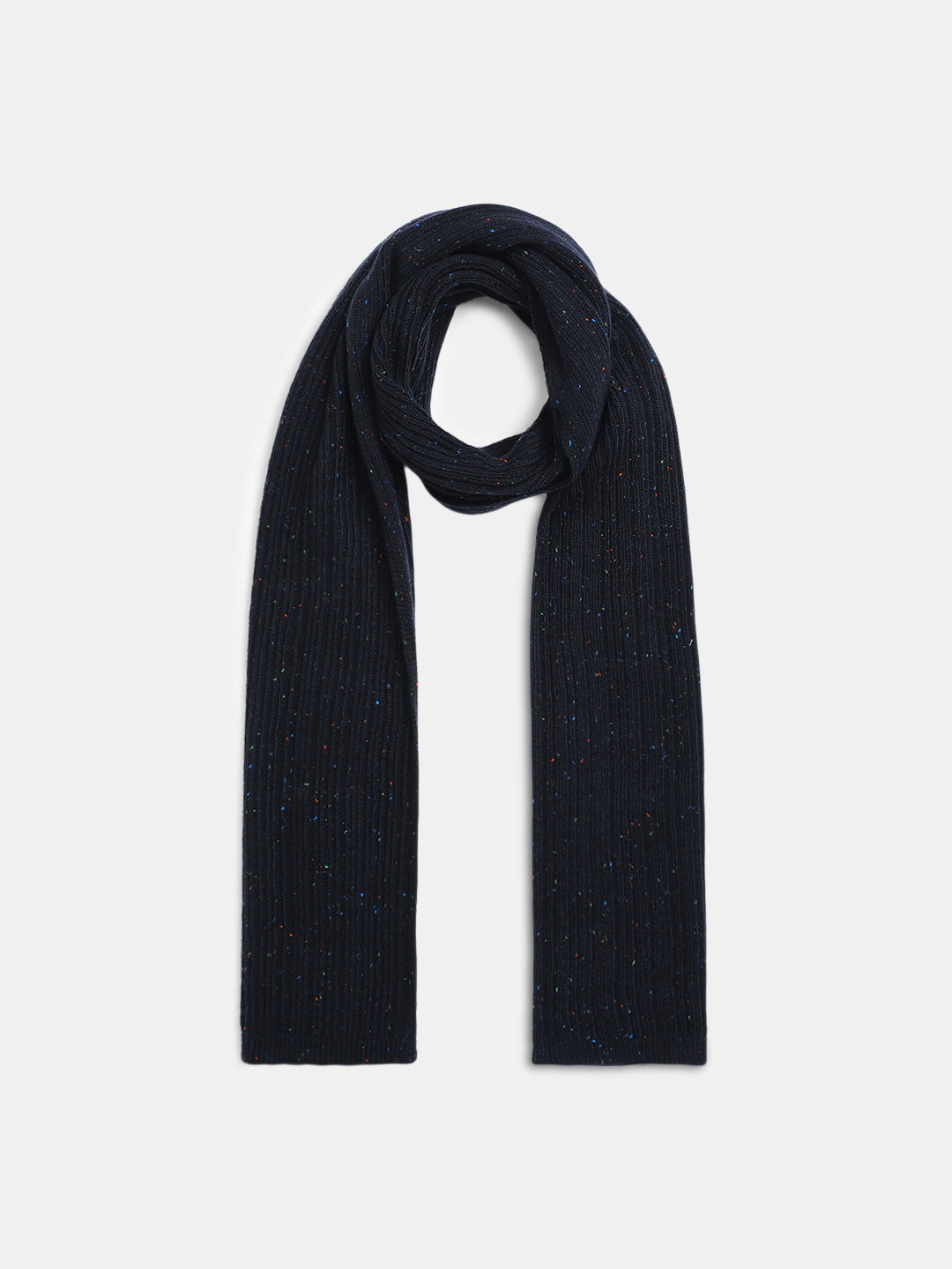 Navy Blue Printed Scarf