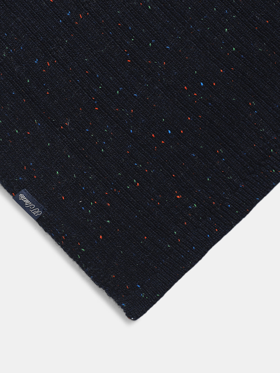 Navy Blue Printed Scarf