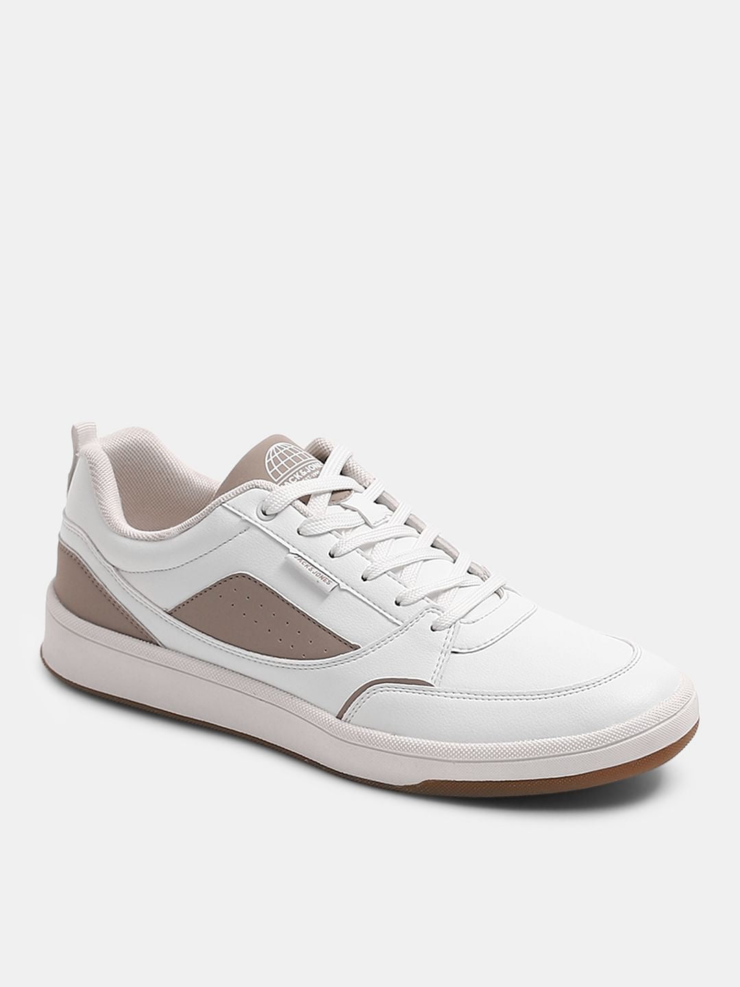 White PU Casual Sneakers