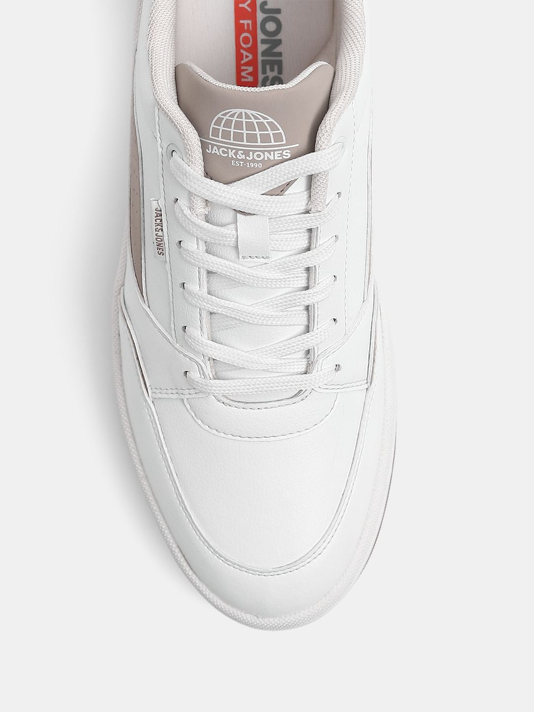 White PU Casual Sneakers