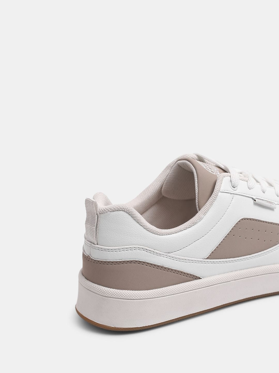 White PU Casual Sneakers