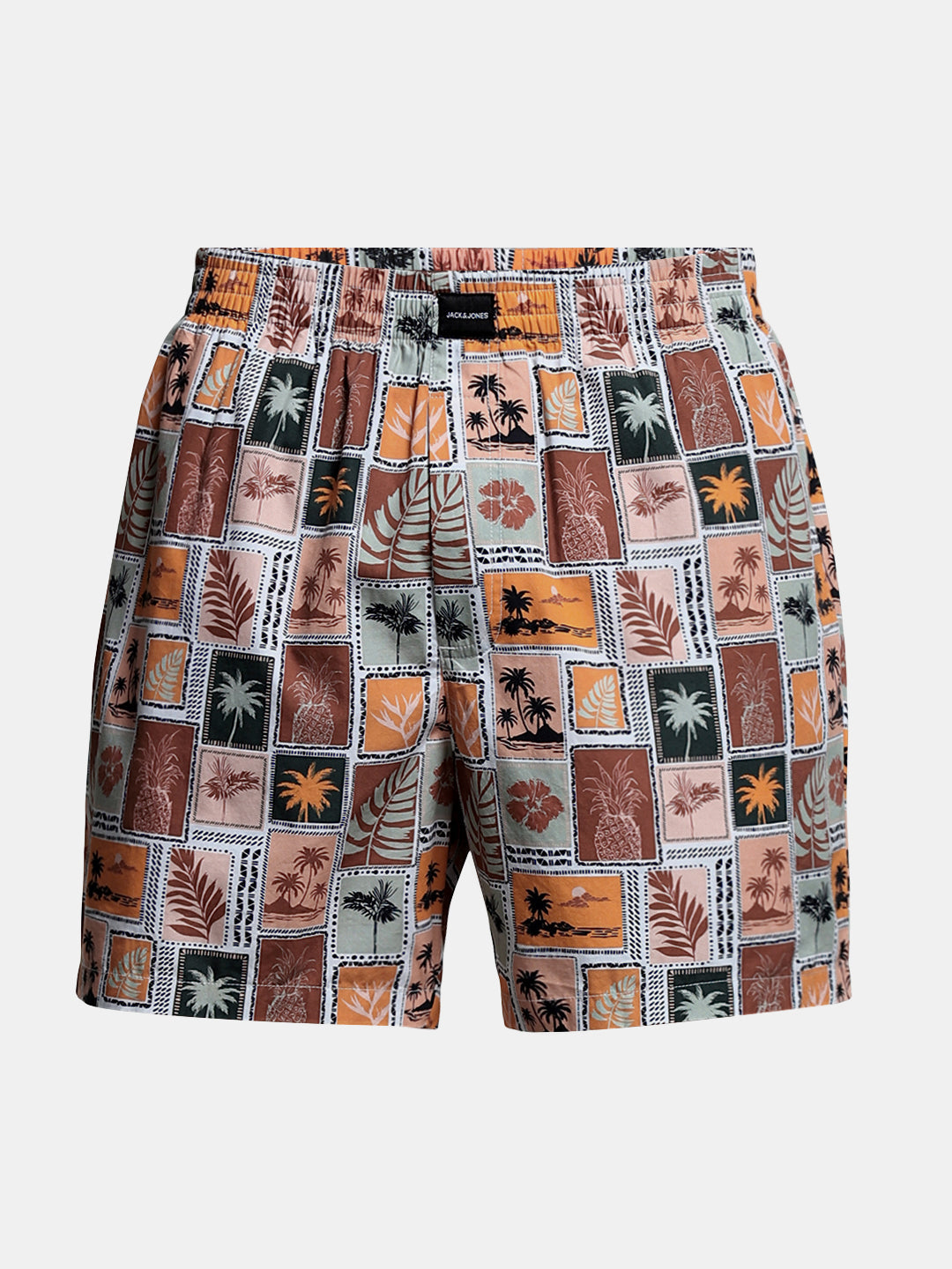 Brown Printed Cotton Boxers