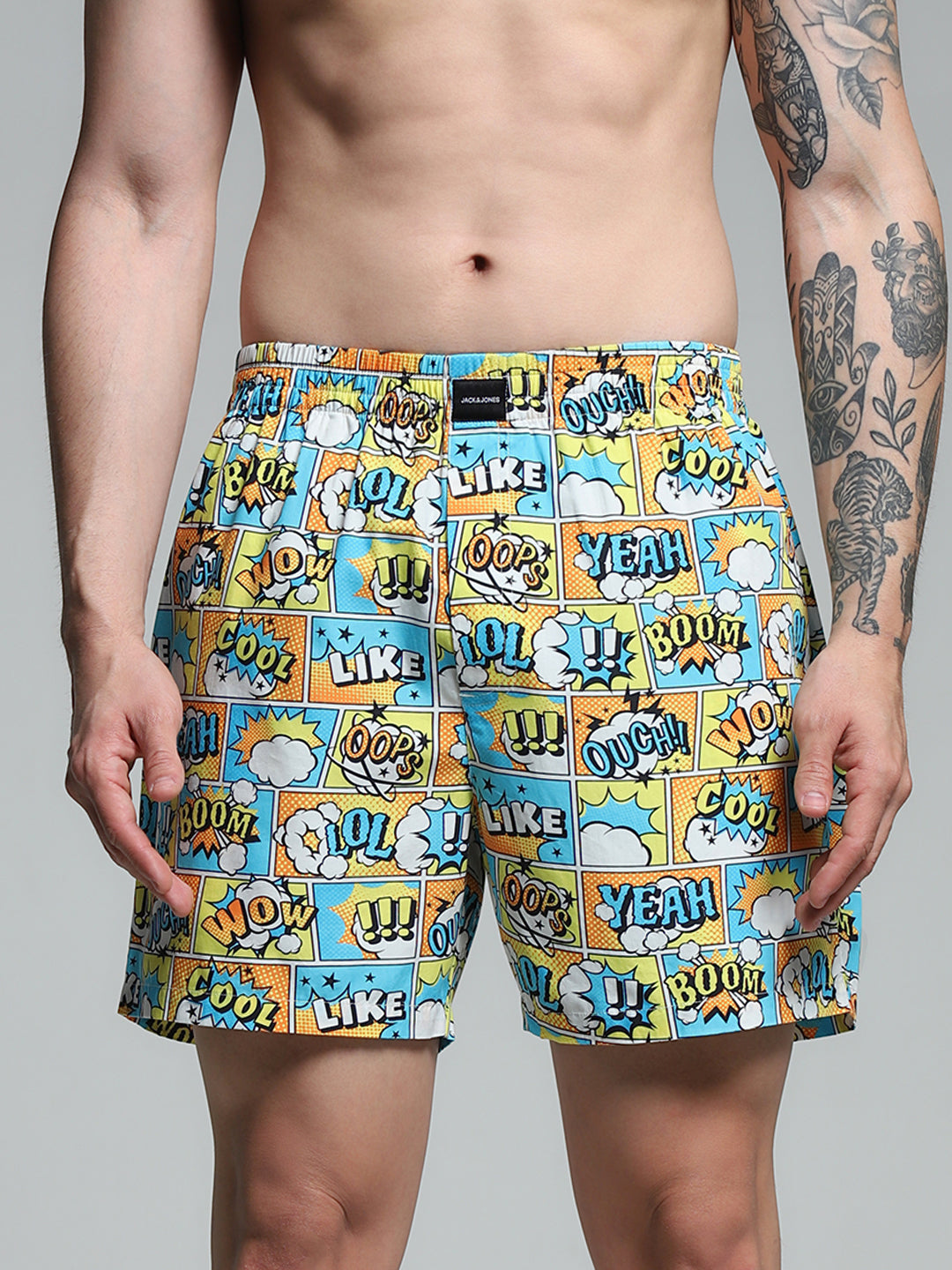 Buy Yellow Printed Cotton Boxers for Mens Online at Jack&Jones