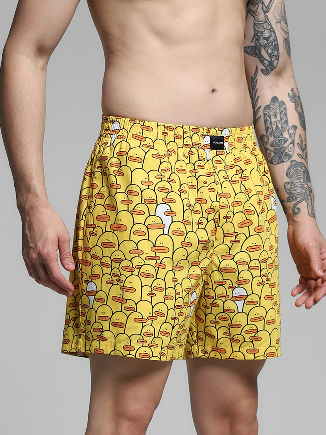 Yellow Duck Print Cotton Boxers