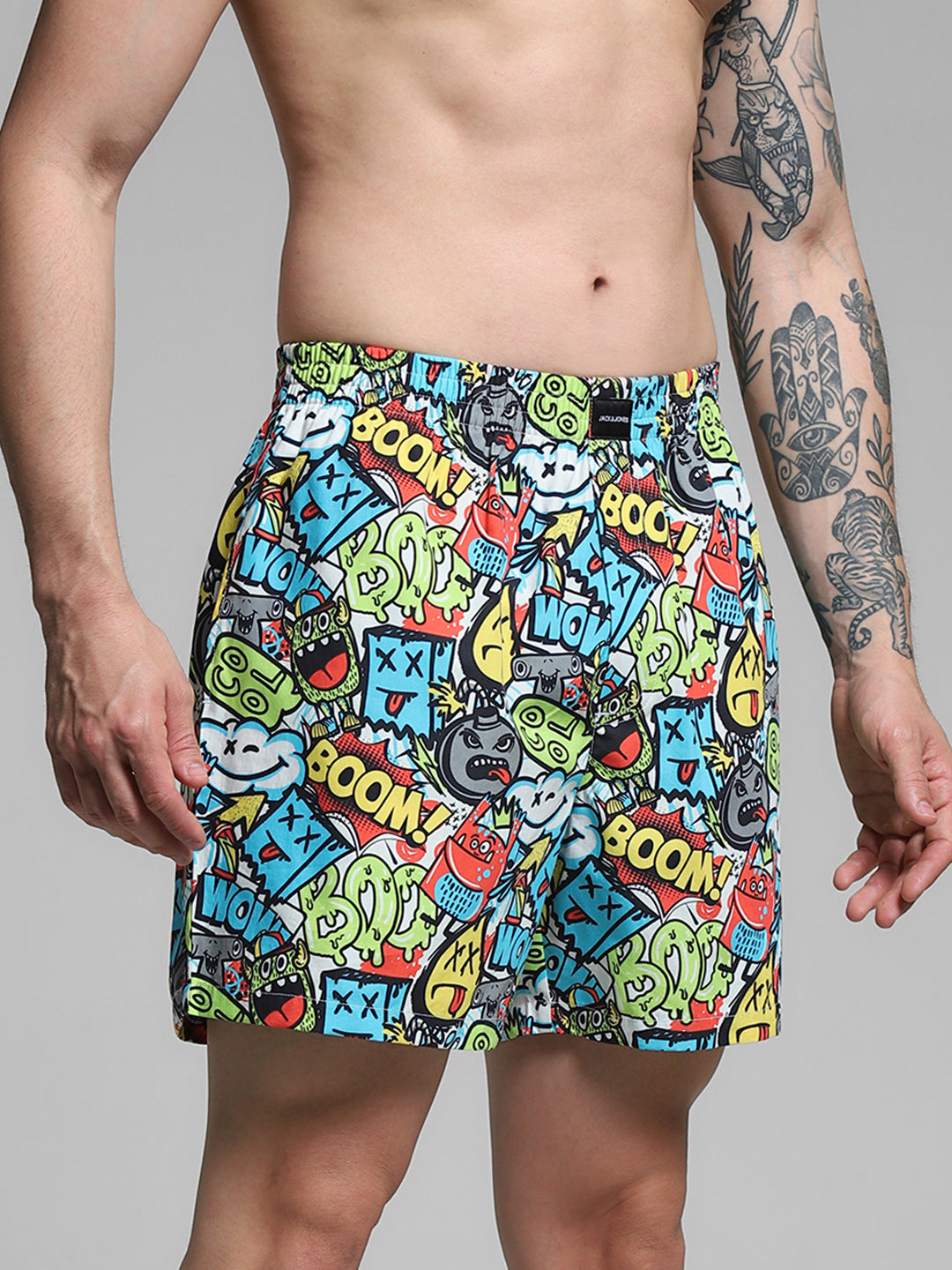 Multi-Colour Printed Cotton Boxers