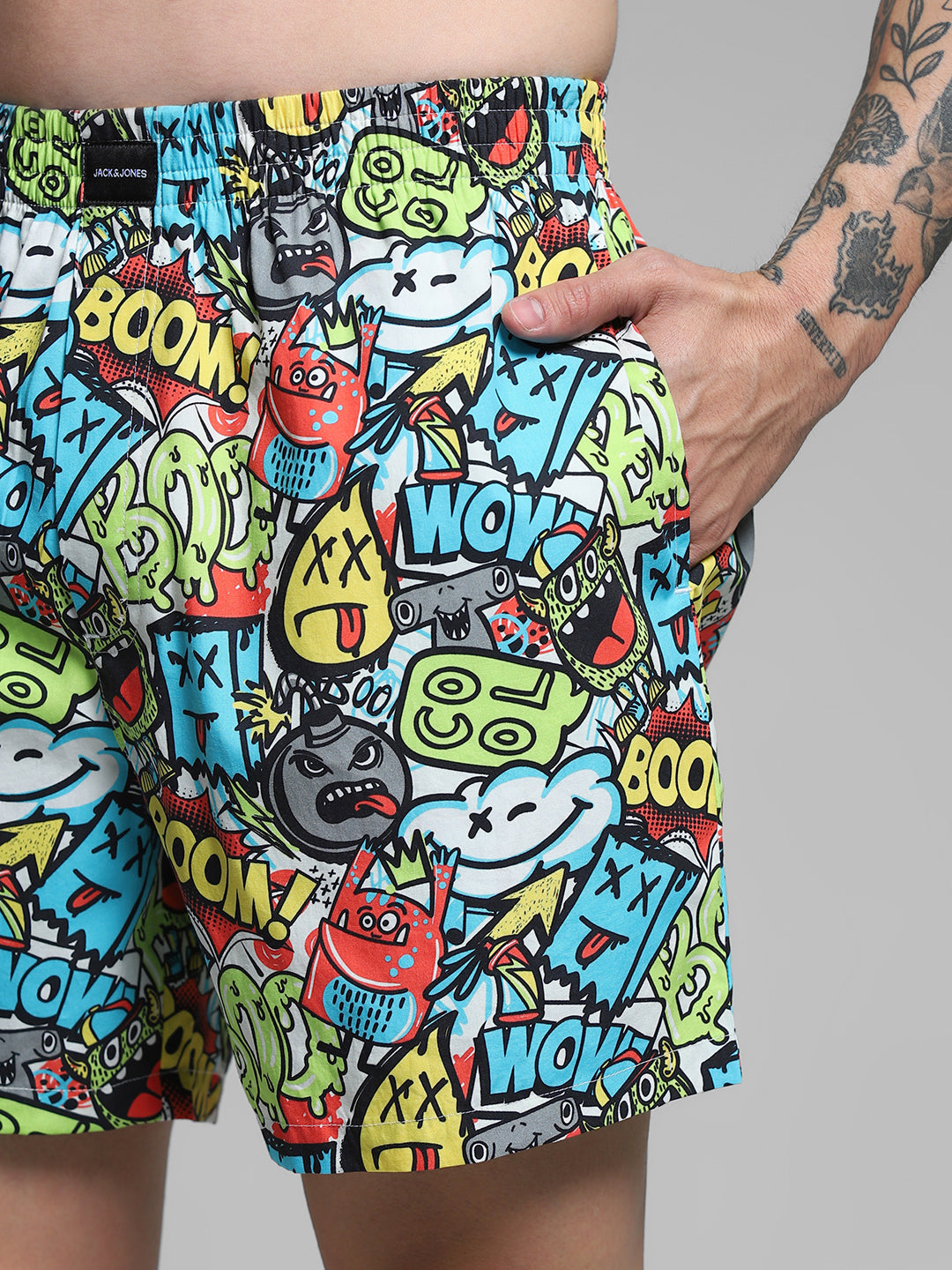 Multi-Colour Printed Cotton Boxers