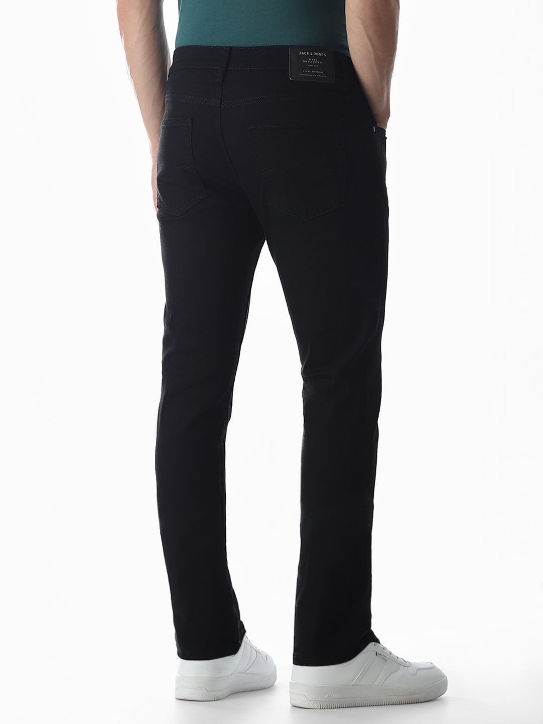 Black Low Rise Clark Regular Fit Jeans
