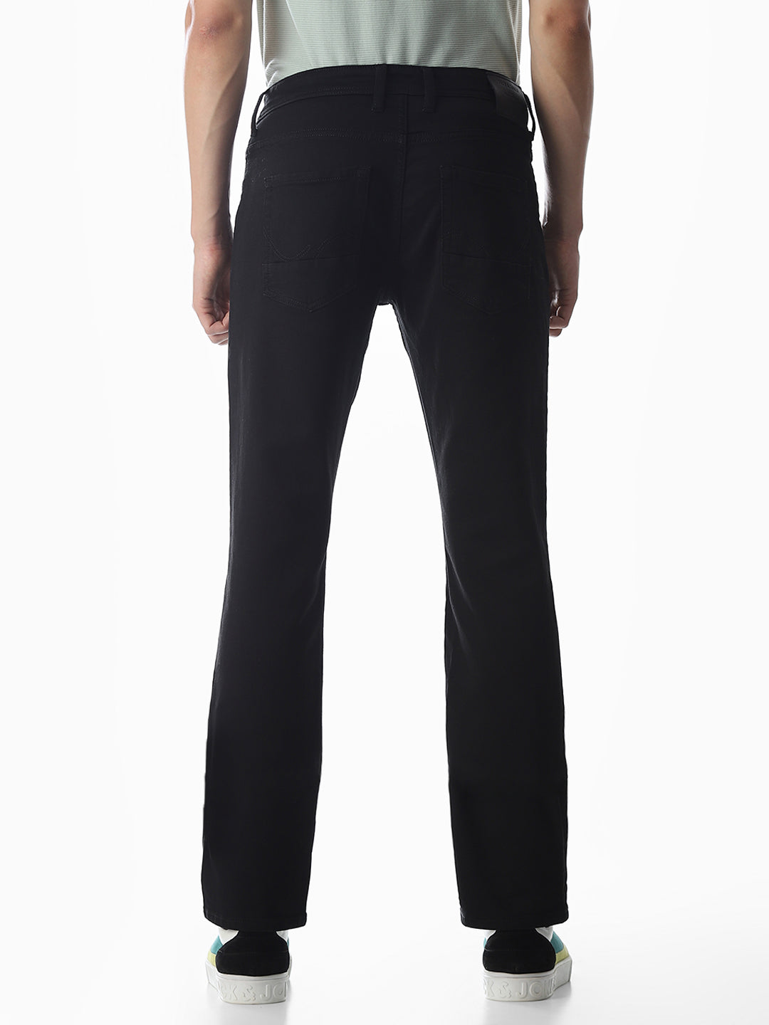 Black Low Rise Clark Regular Fit Jeans