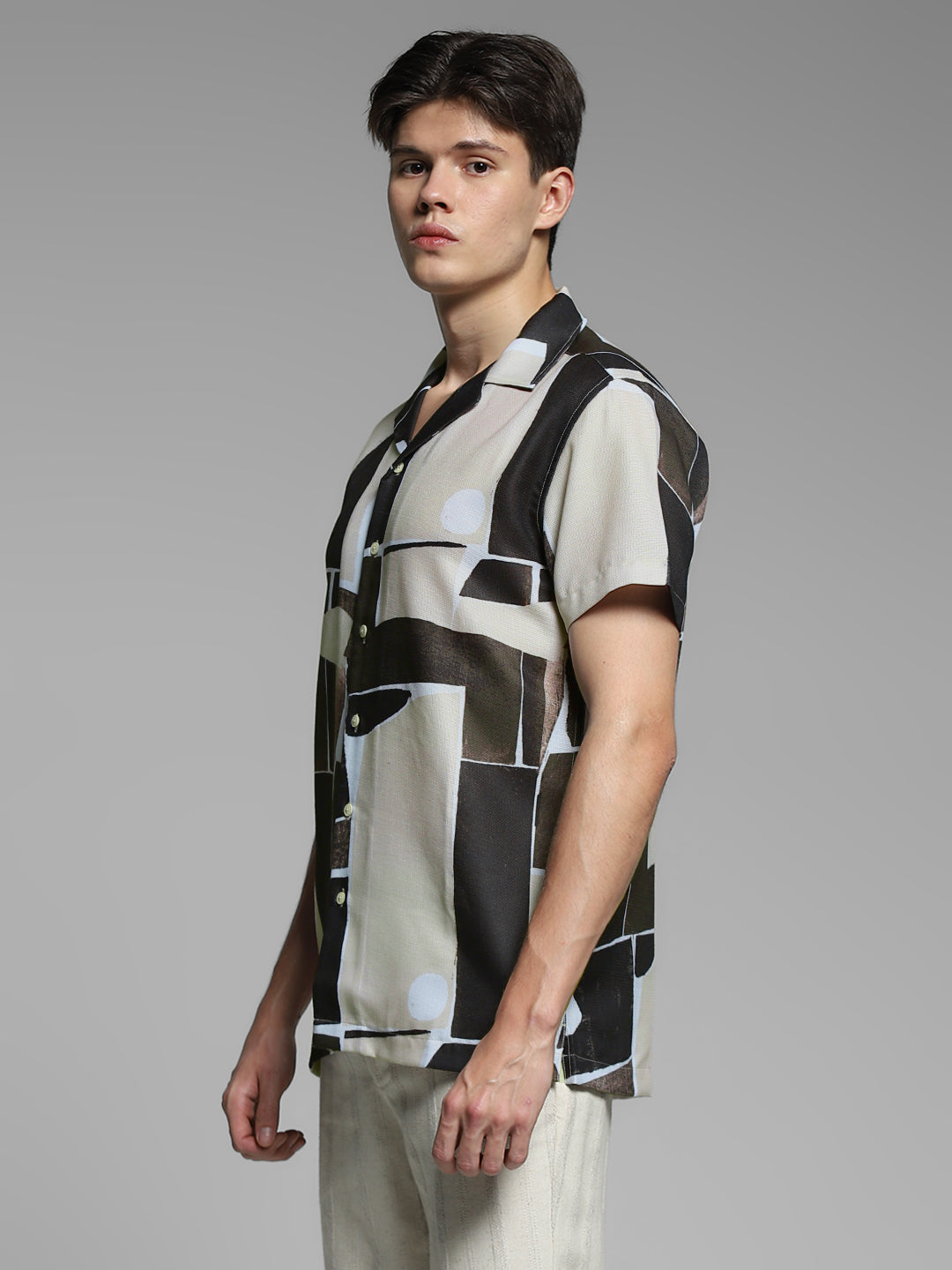 Brown Graphic Print Comfort Fit Shirt