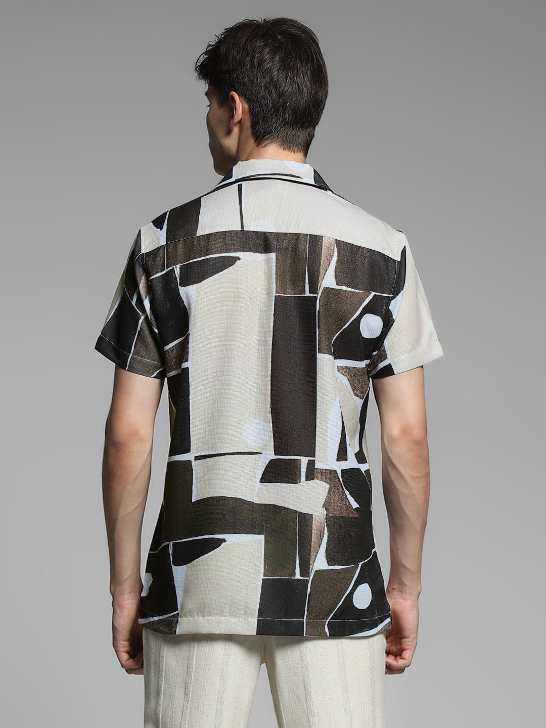 Brown Graphic Print Comfort Fit Shirt
