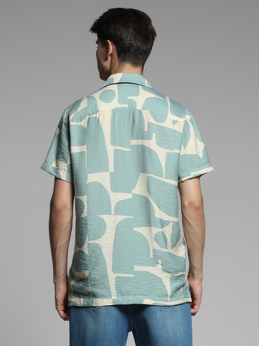 Green Printed Comfort Fit Shirt