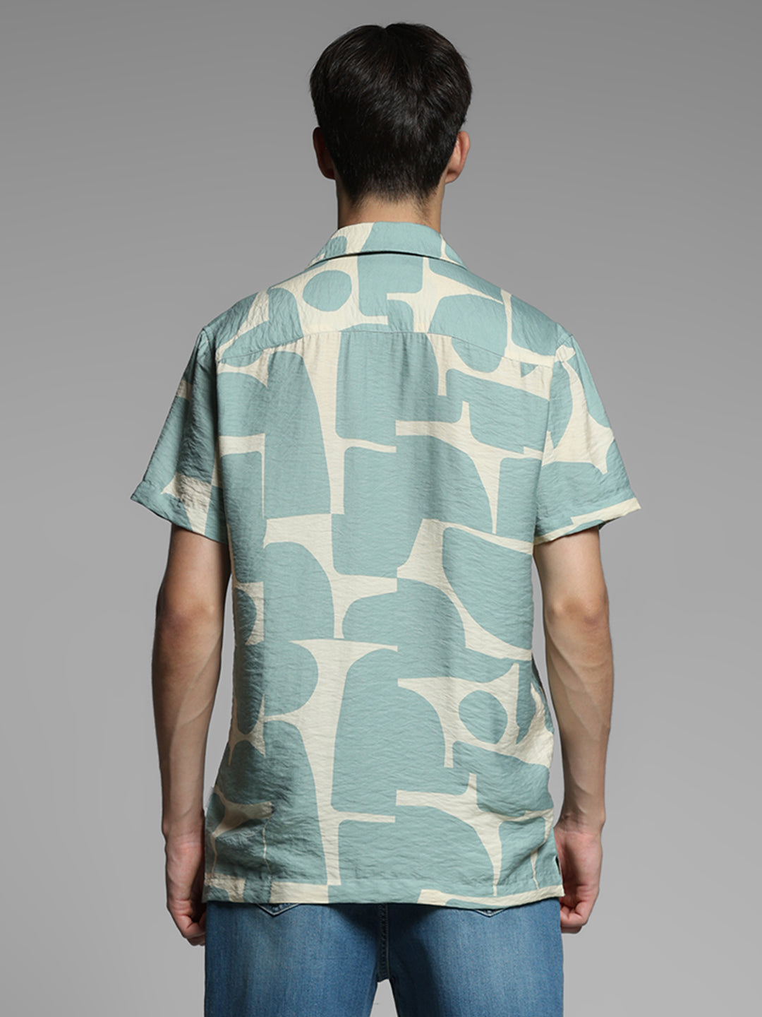 Green Printed Comfort Fit Shirt