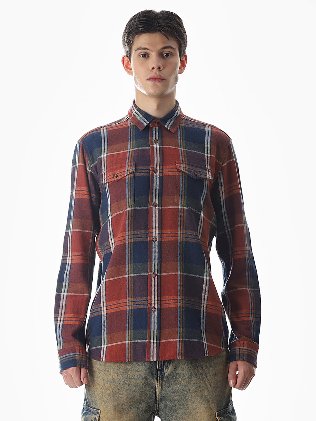 Blue & Red Check Shirt