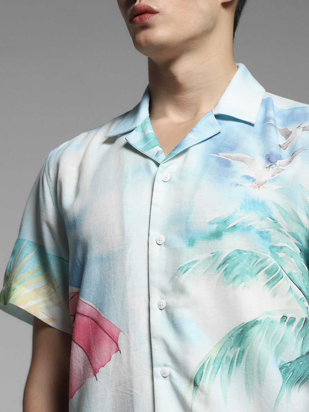 JACK&JONES Blue Printed Comfort Fit Shirt