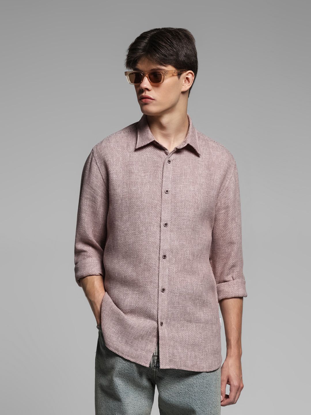 Red Regular Fit Shirt