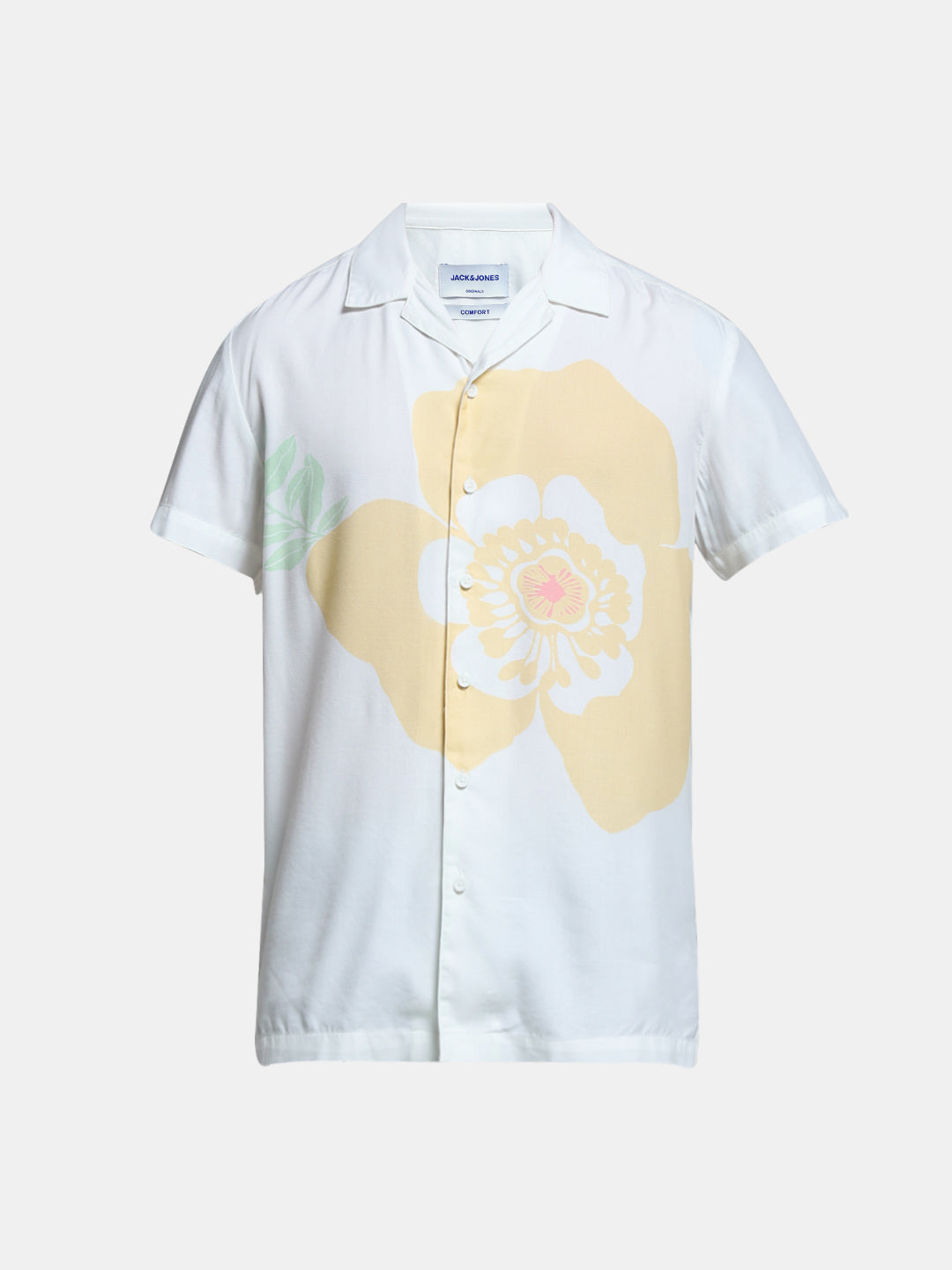 White Printed Comfort Fit Shirt