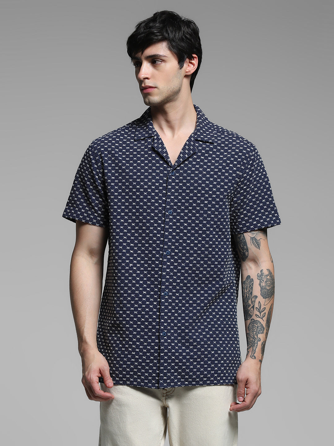 Dark Blue Comfort Fit Shirt