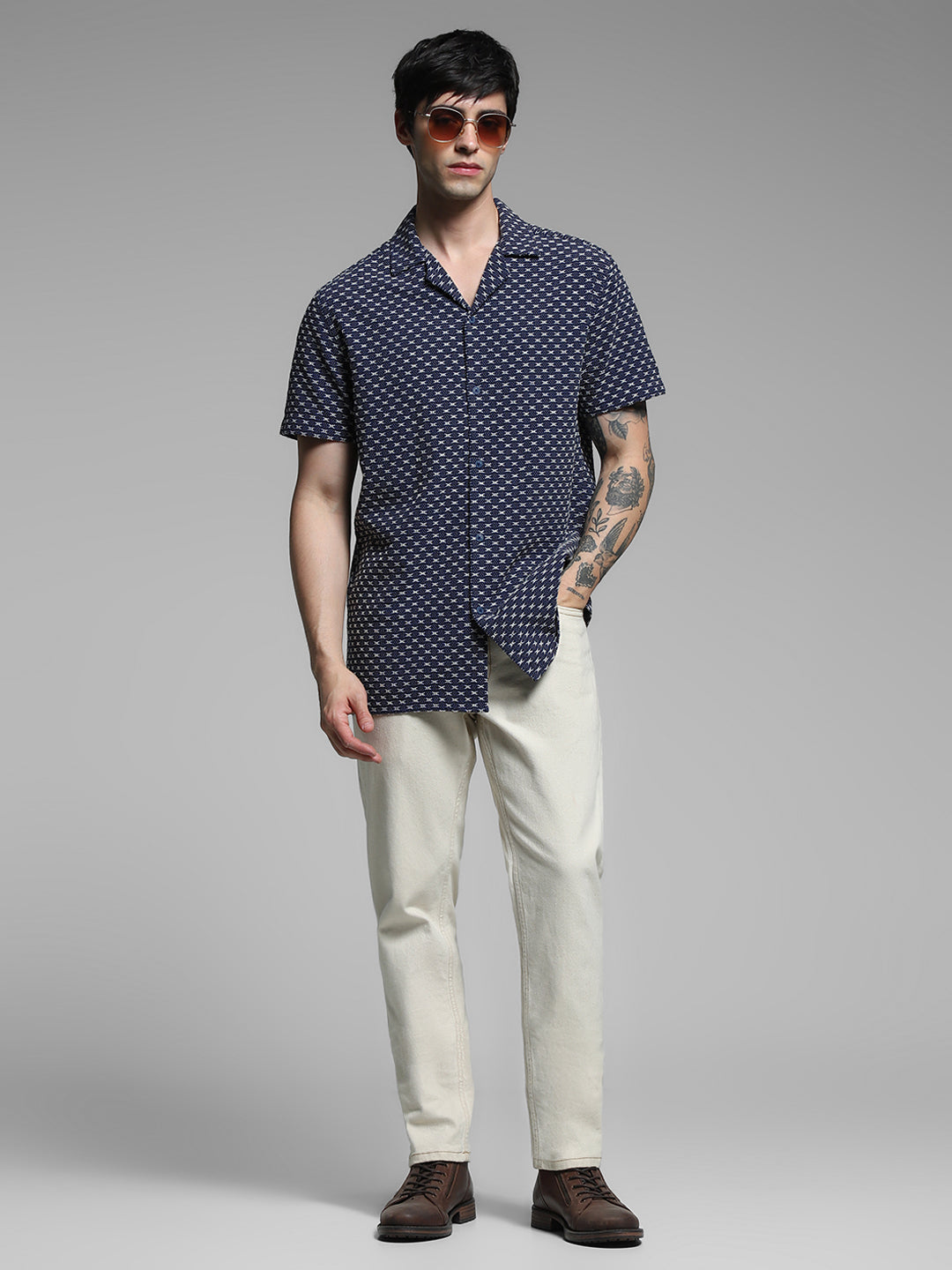 Dark Blue Comfort Fit Shirt