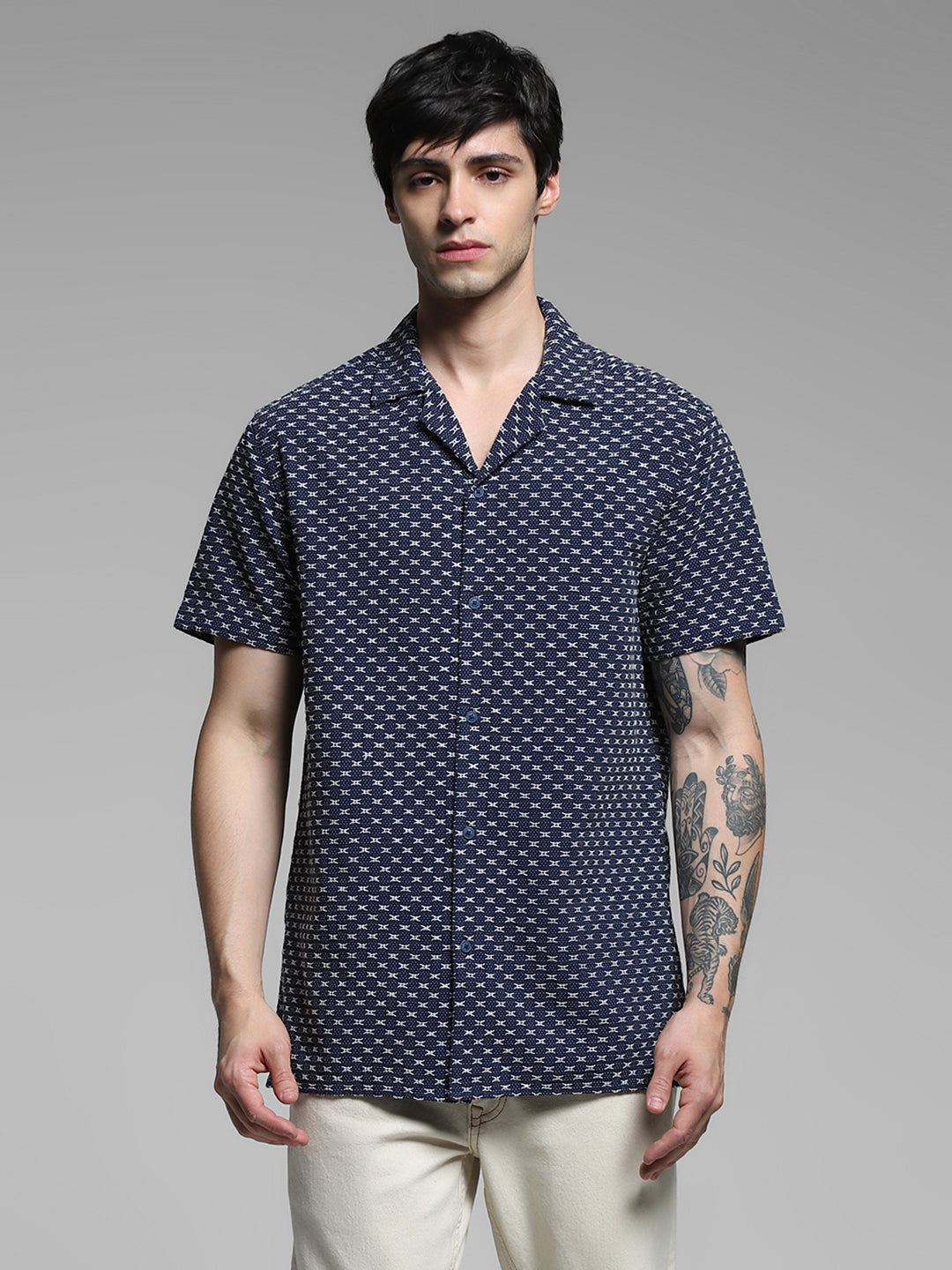Dark Blue Comfort Fit Shirt