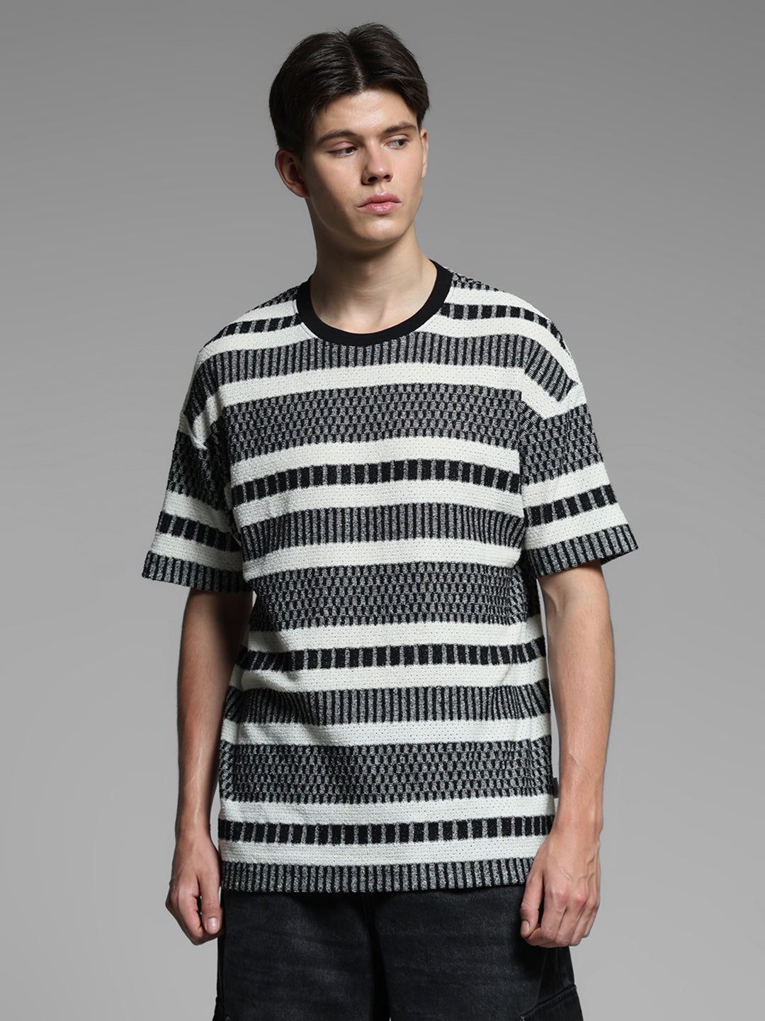 Black Printed Oversized T-shirt