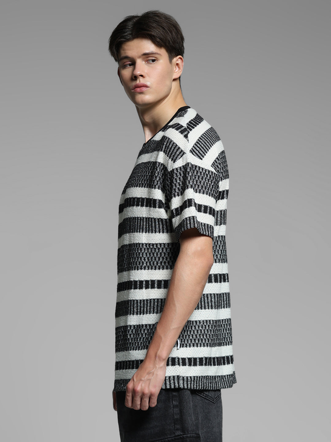 Black Printed Oversized T-shirt