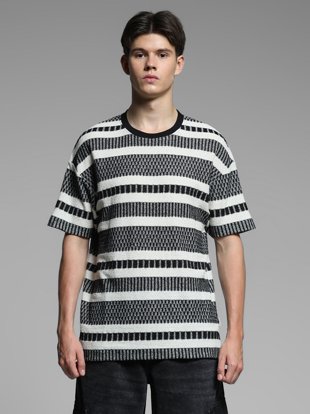 Black Printed Oversized T-shirt