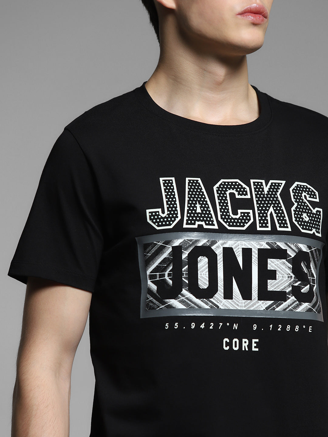 Black Logo Print Cotton T-shirt