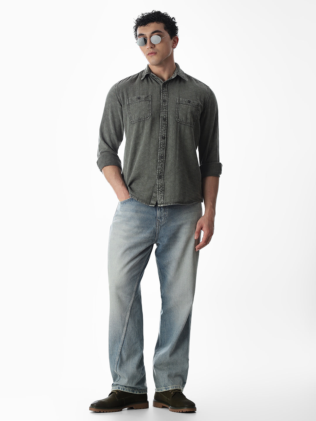 Dobby Cotton Regular Fit Shirt