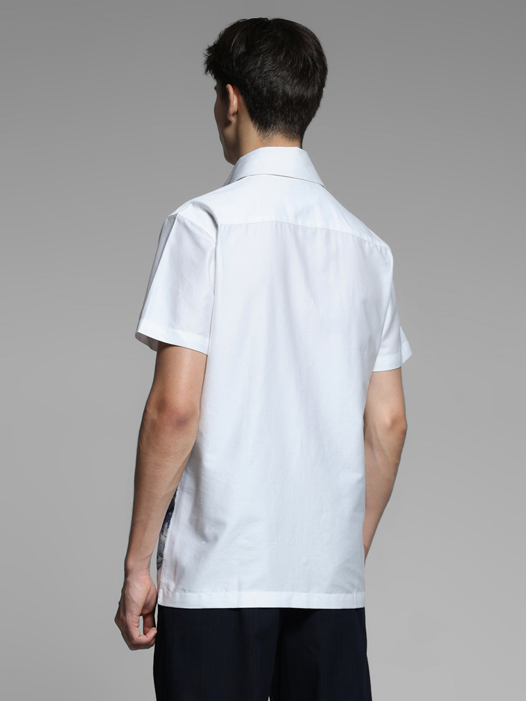 White Printed Comfort Fit Shirt