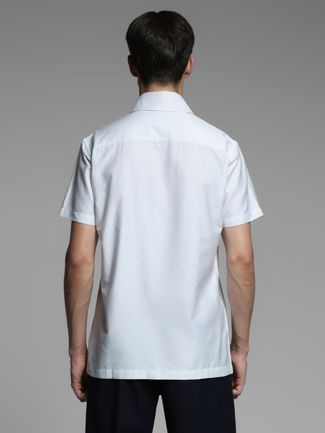 White Printed Comfort Fit Shirt