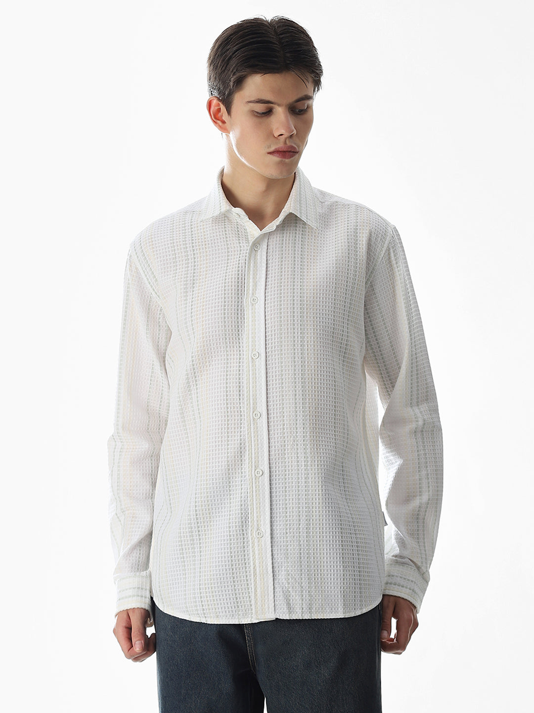 White Striped Cotton Shirt