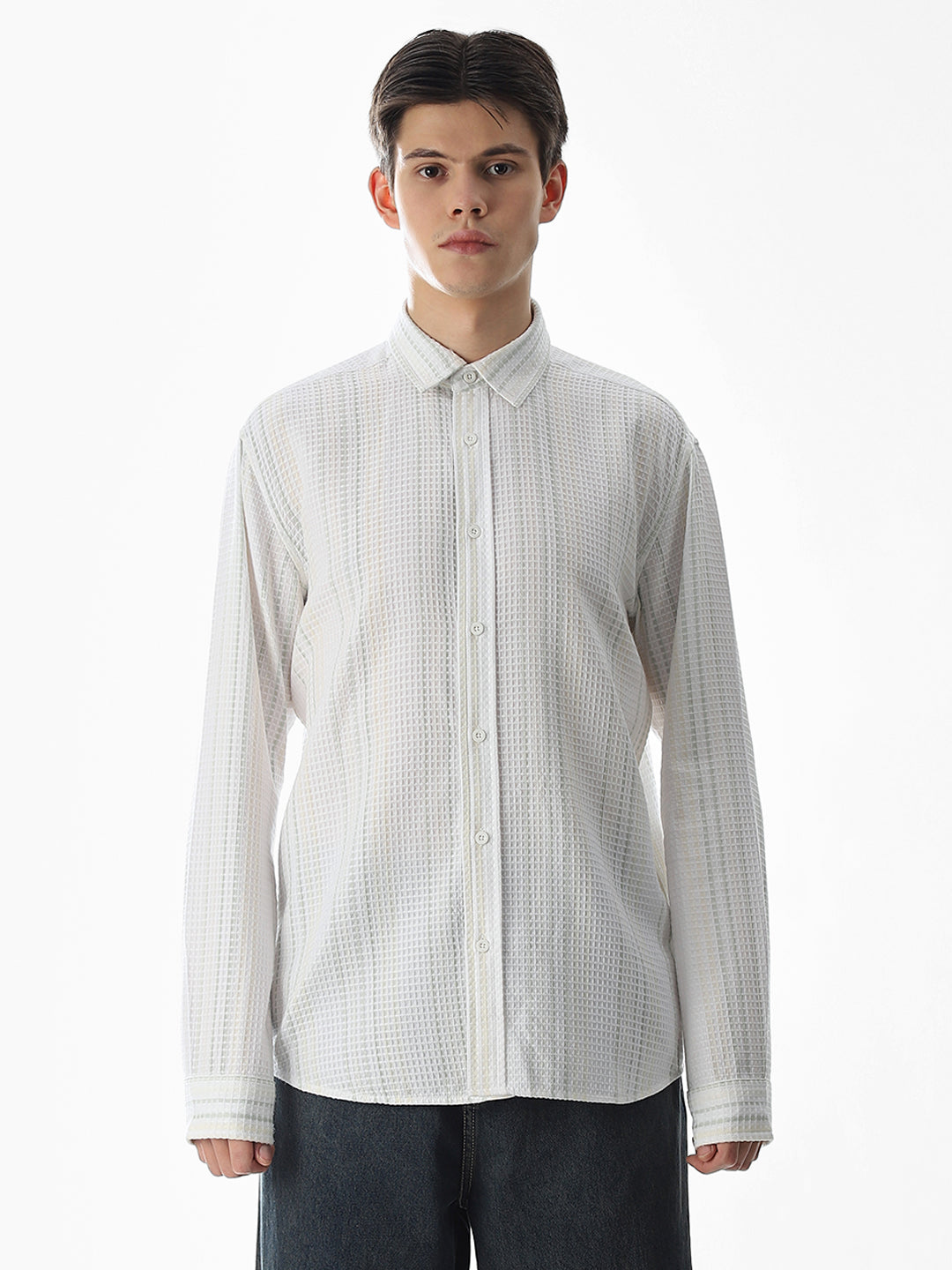 White Striped Cotton Shirt
