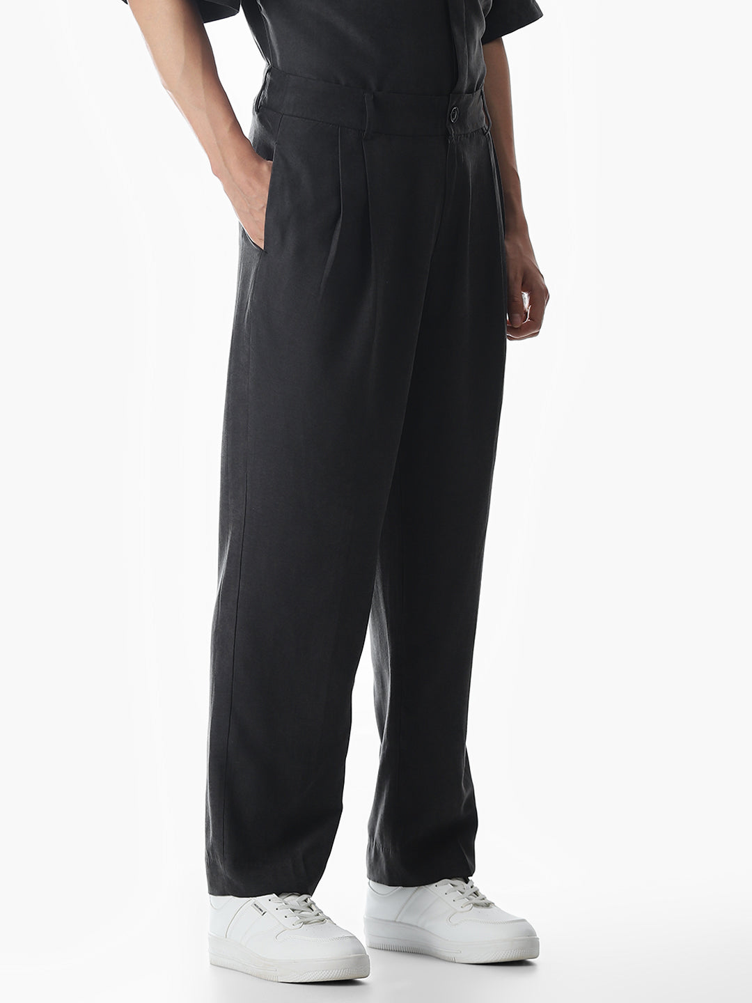 Dark Grey Loose Fit Pants