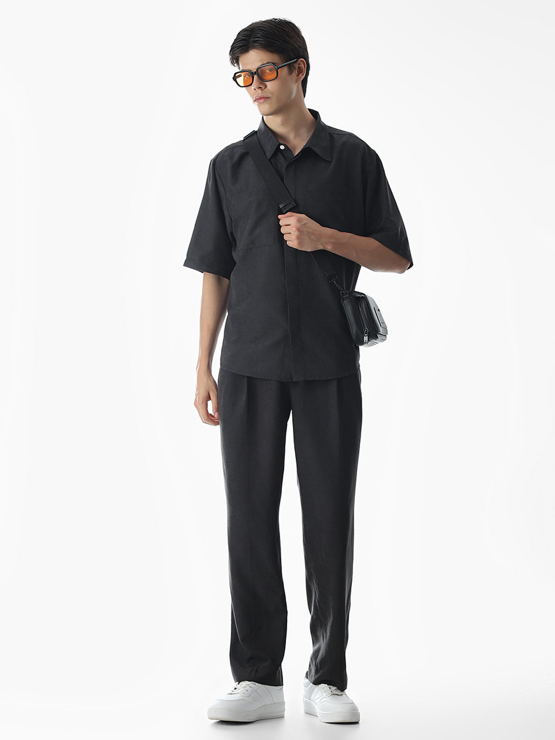 Dark Grey Loose Fit Pants