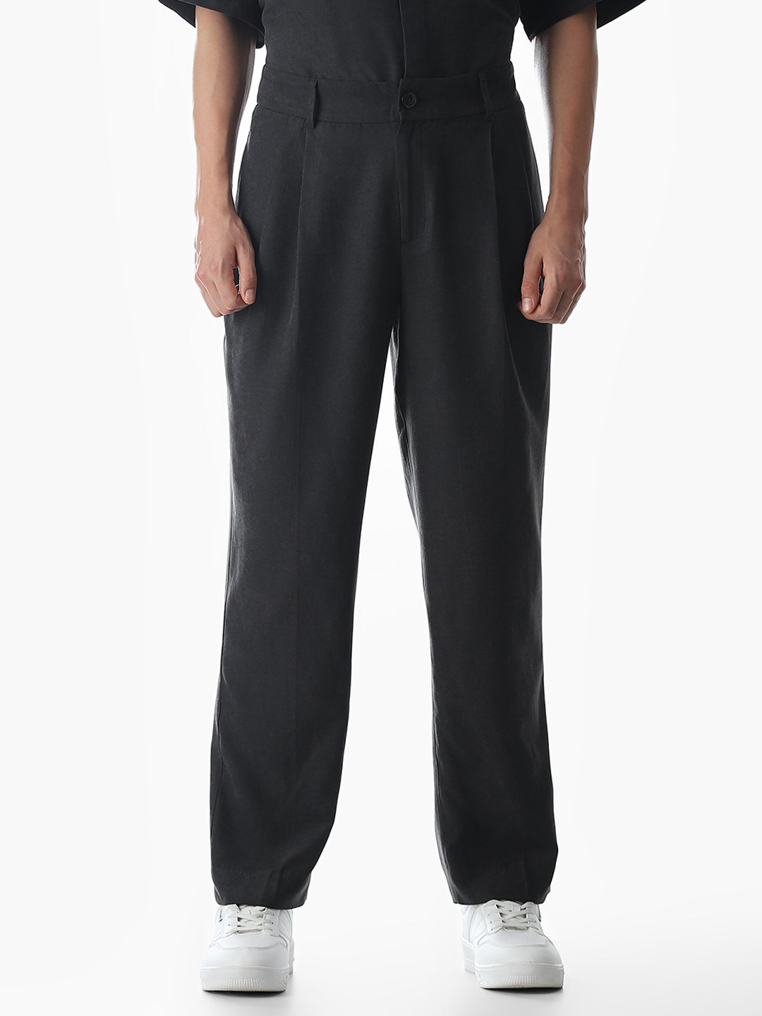 Dark Grey Loose Fit Pants