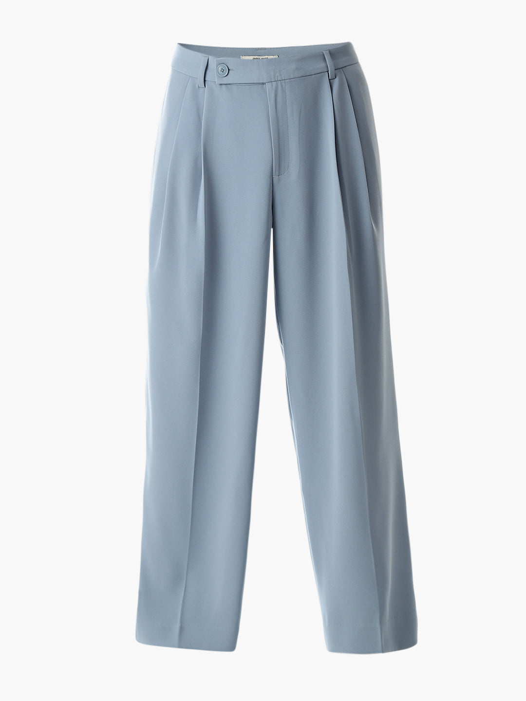 Light Blue Mid Rise Loose Fit Pants