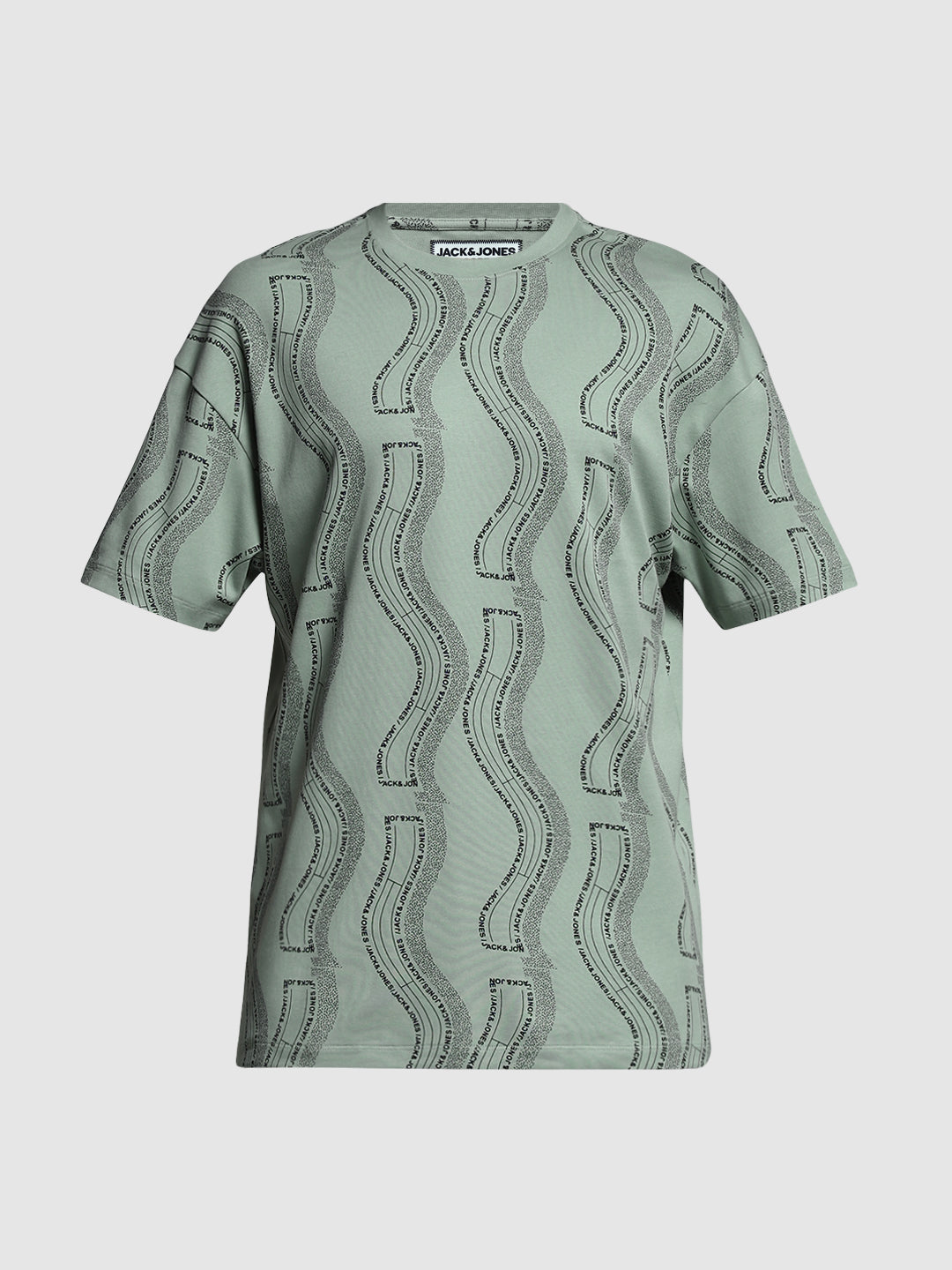 Green Printed Oversized Shirt