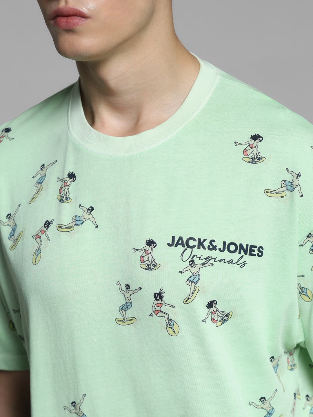 Green Printed Oversized T-shirt