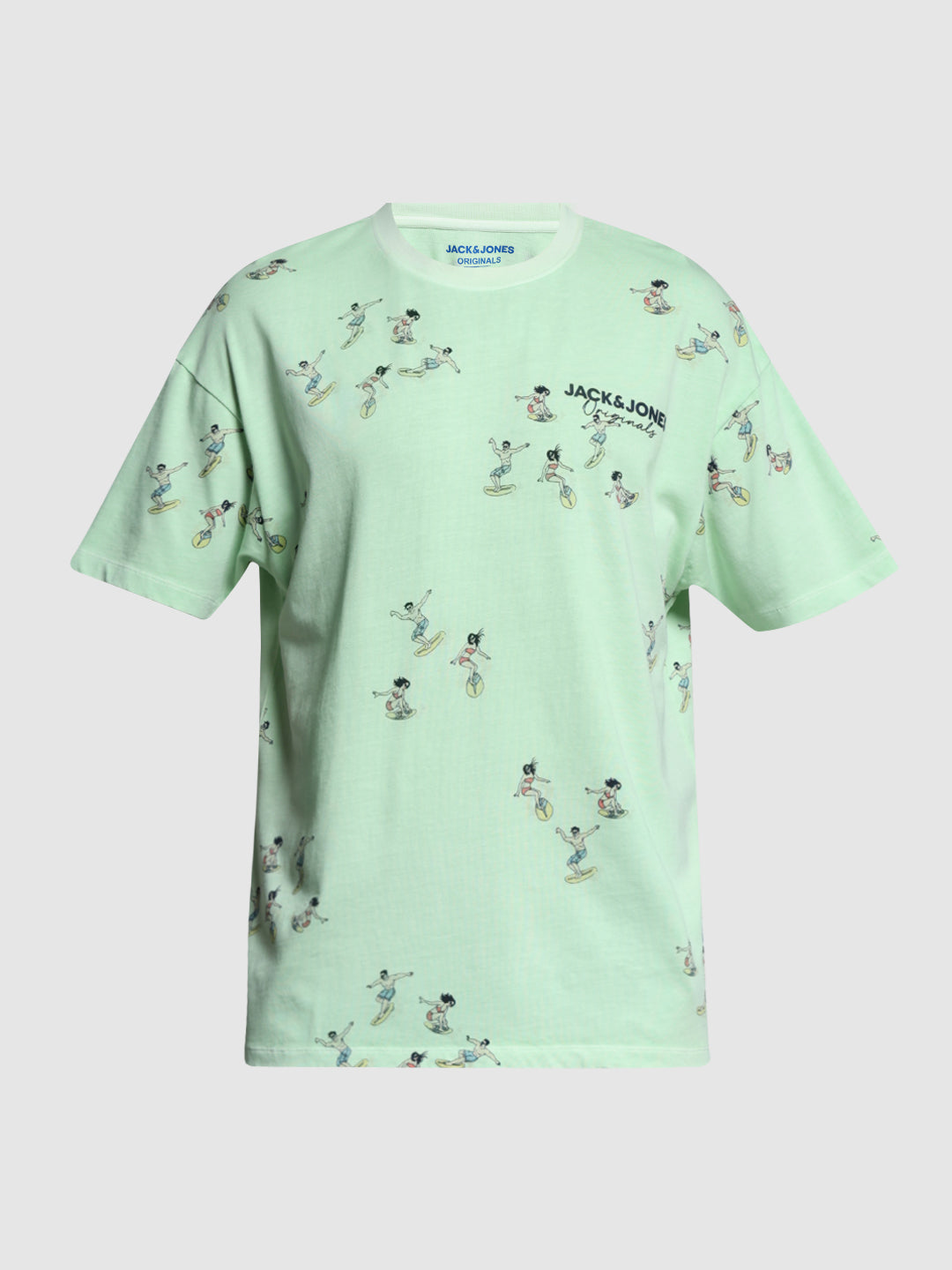 Green Printed Oversized T-shirt