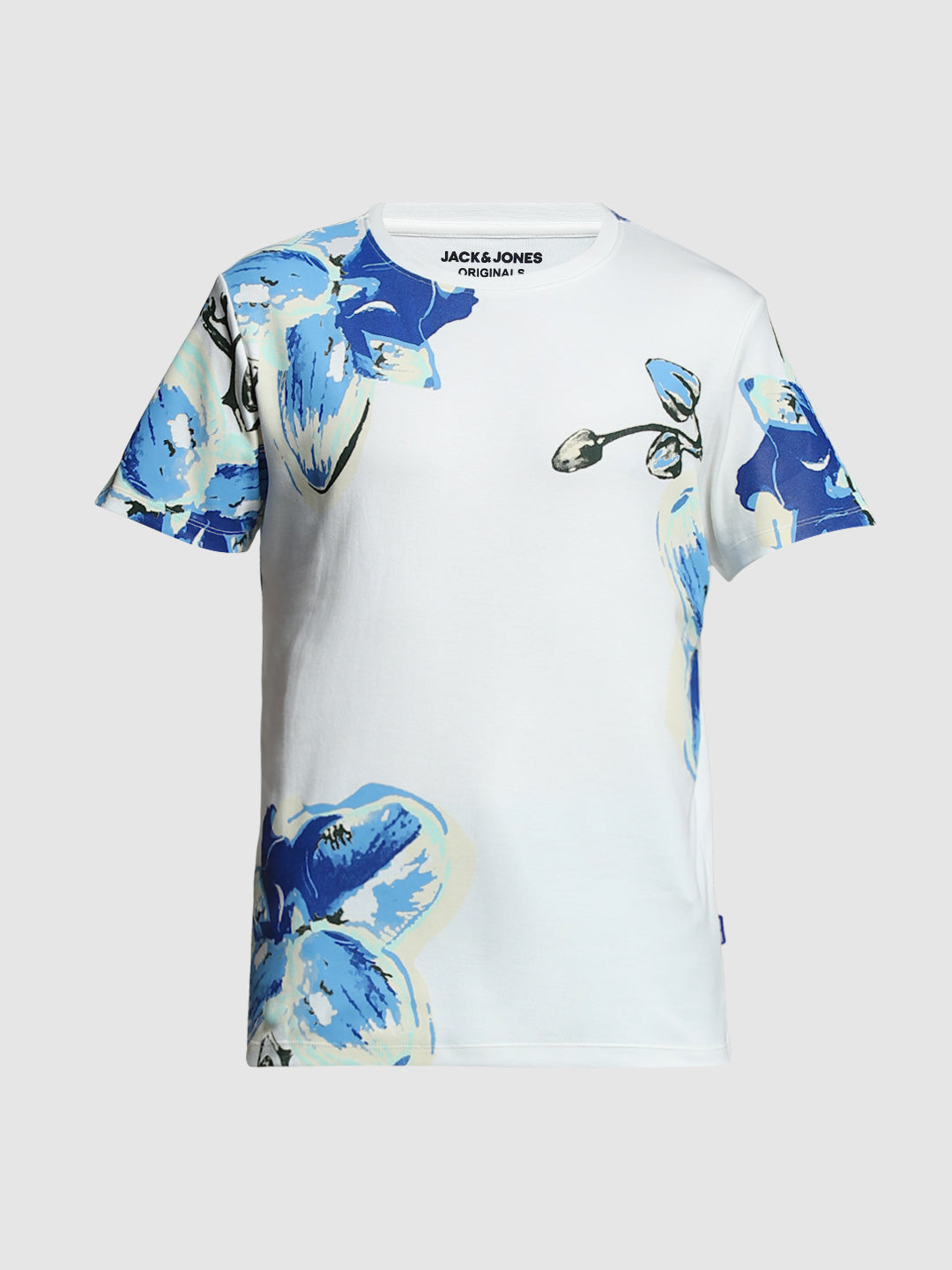 White Floral Cotton T-shirt