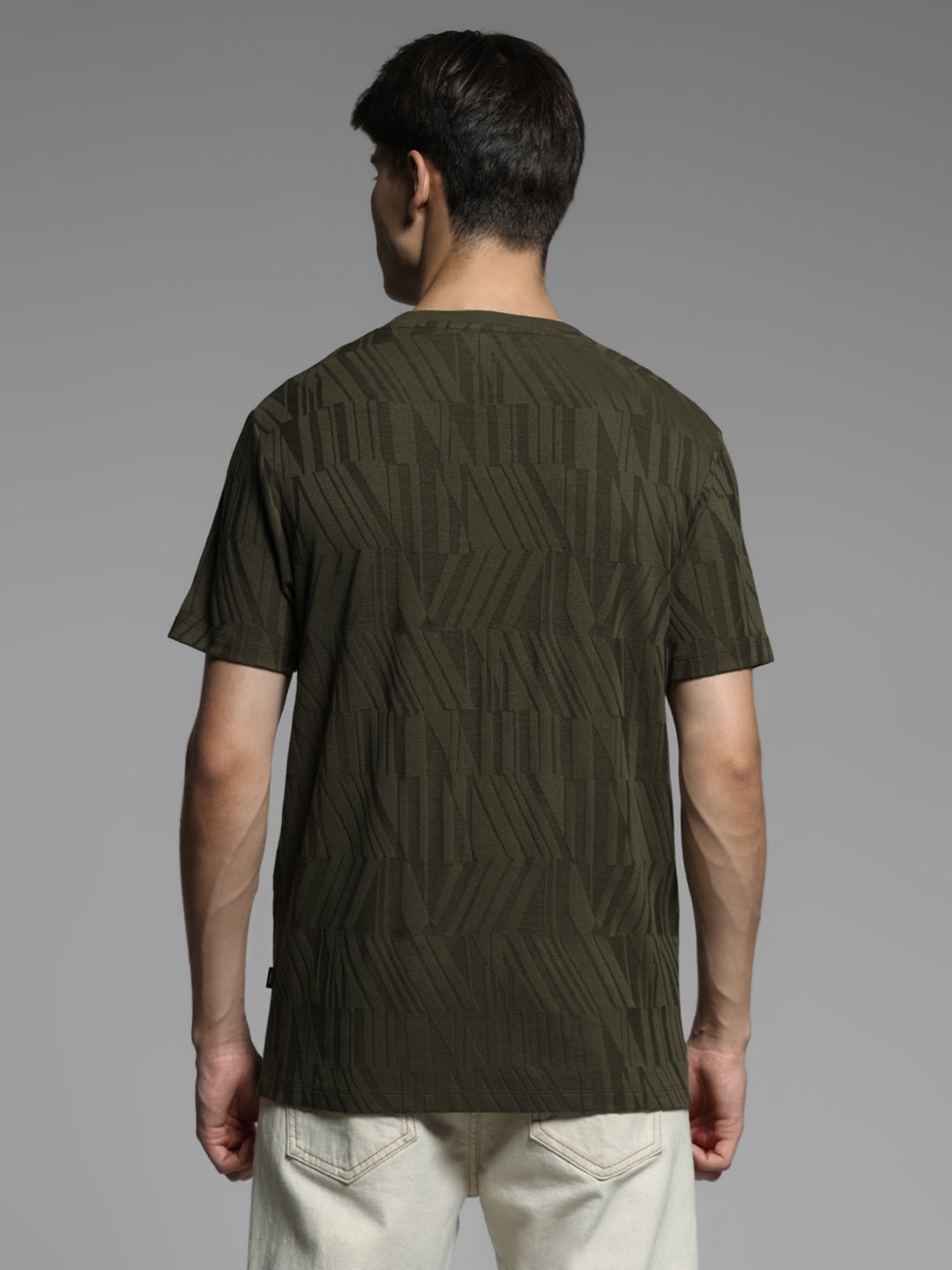 Jacquard Crew Neck T-shirt
