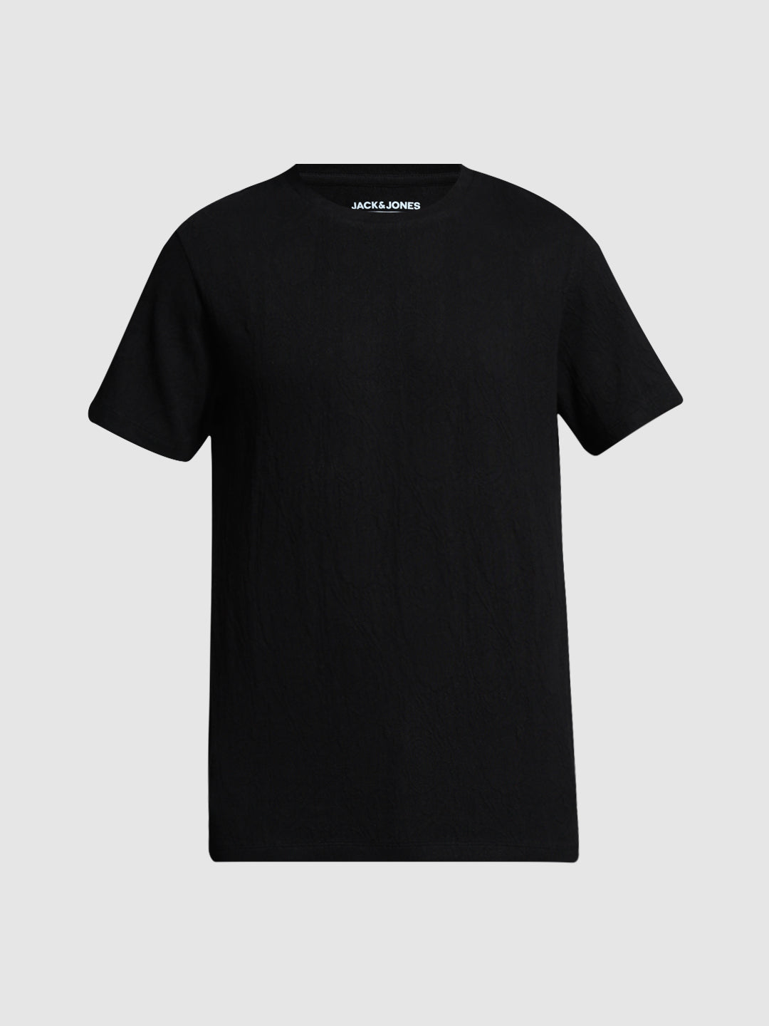 Black Cotton Crew Neck T-shirt