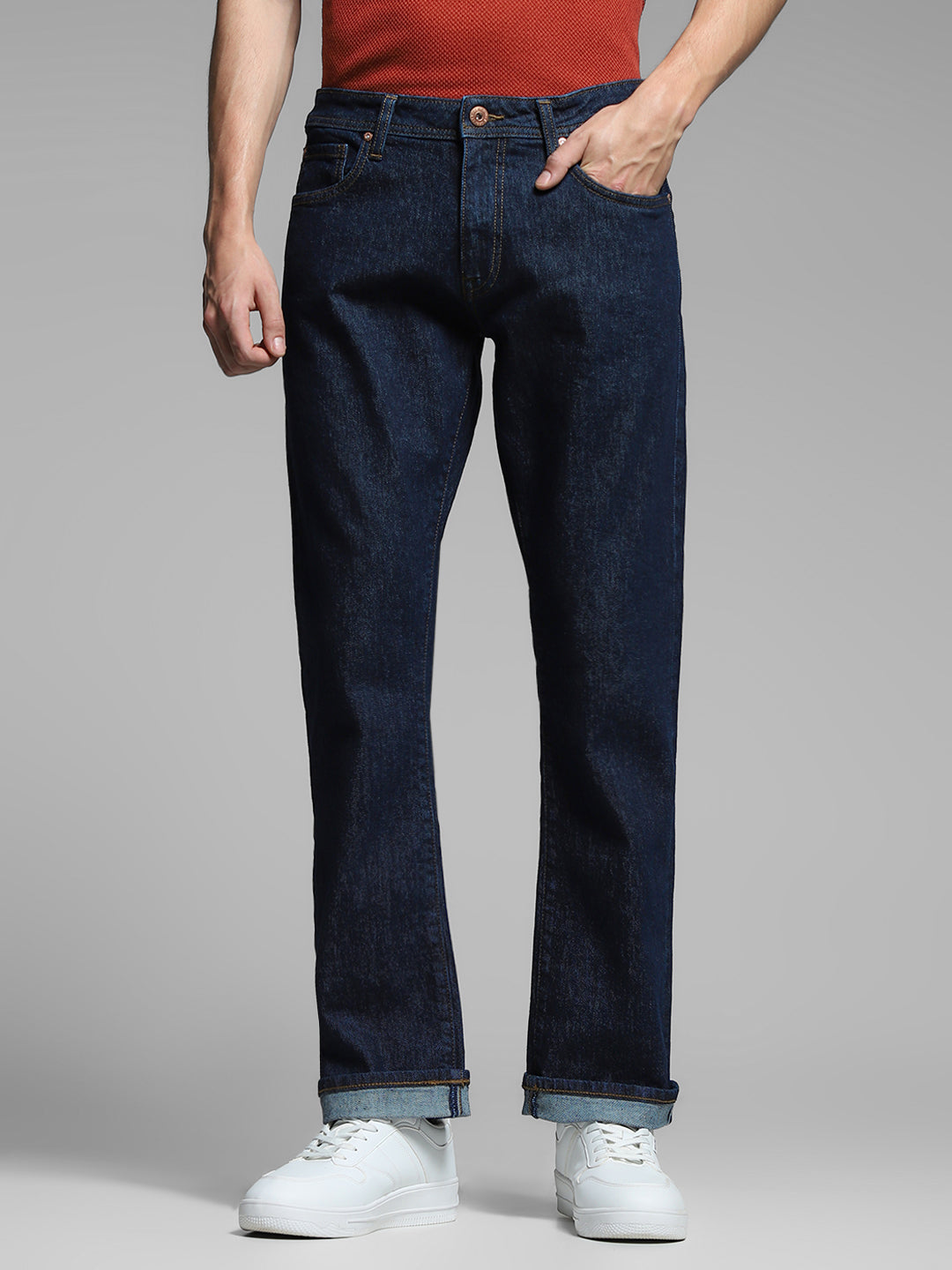 JACK&JONES Dark Blue Clark Regular Fit Jeans