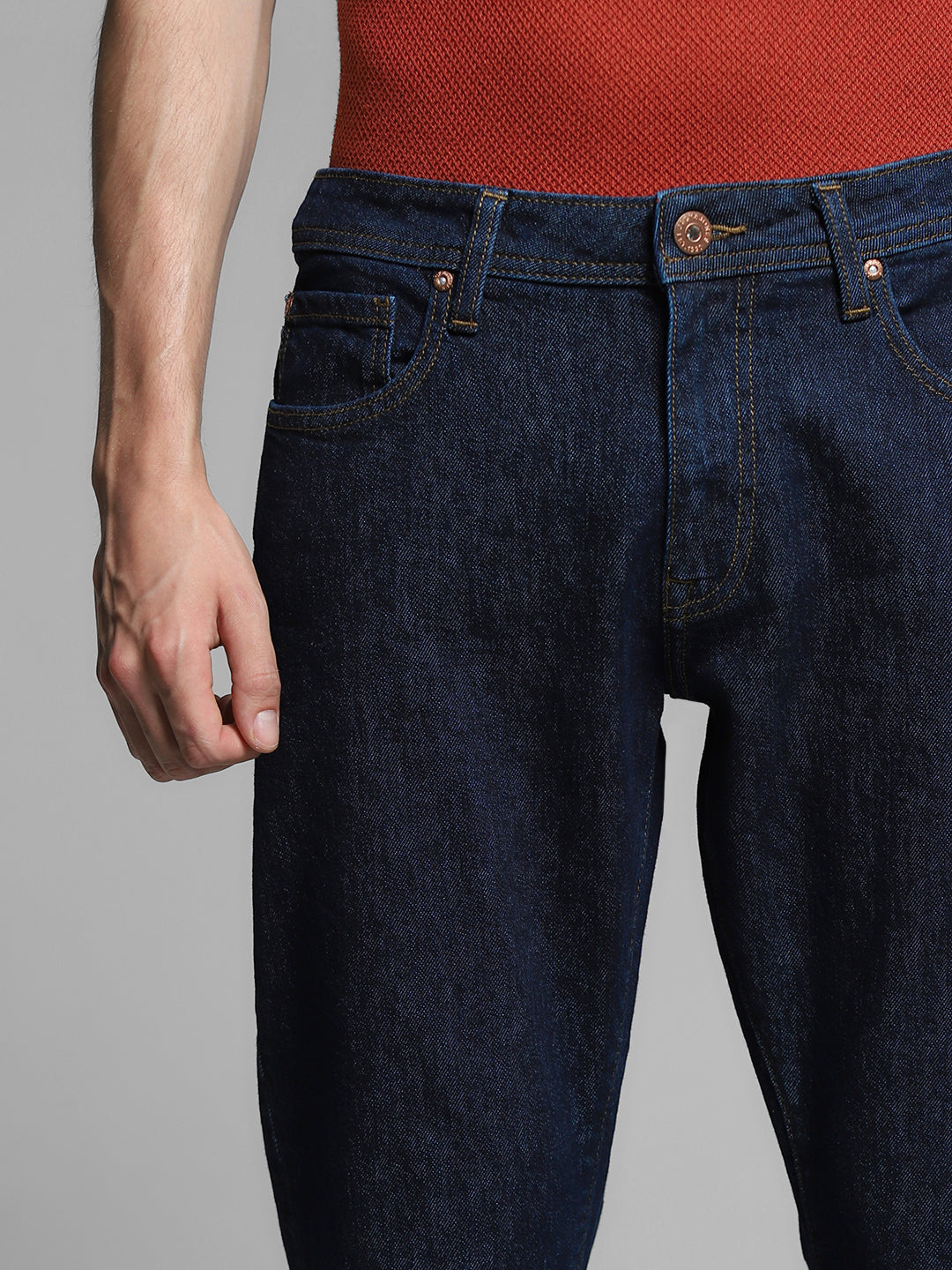 JACK&JONES Dark Blue Clark Regular Fit Jeans