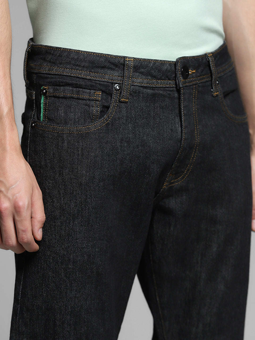 JACK&JONES Black Clark Regular Fit Jeans