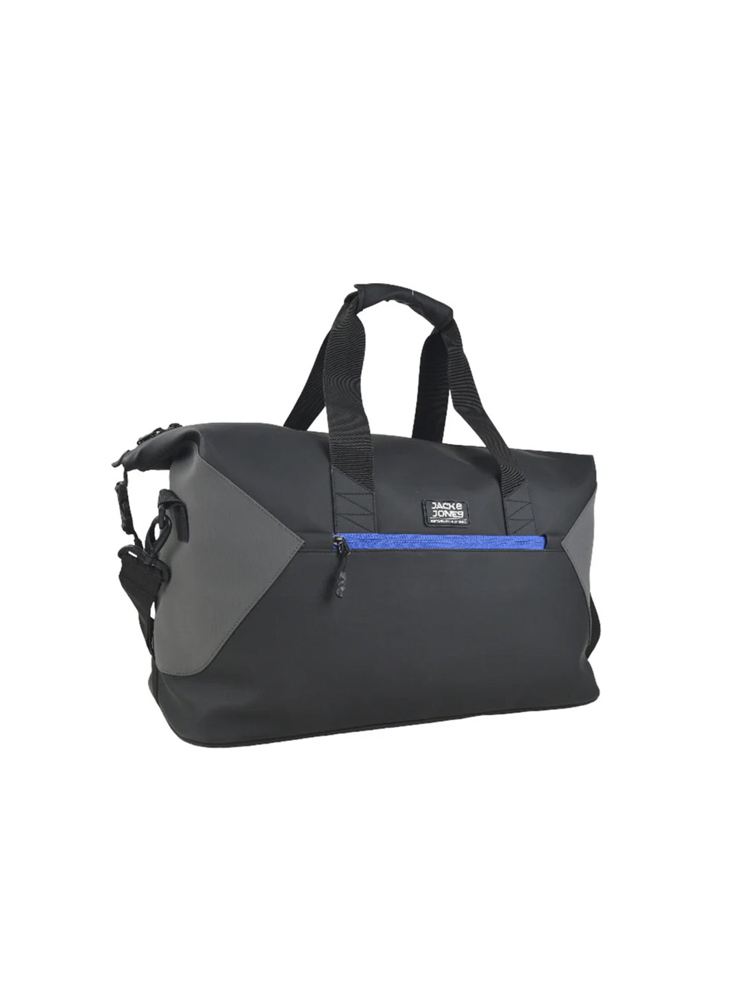 Black Contrast Stitch Duffle Bag